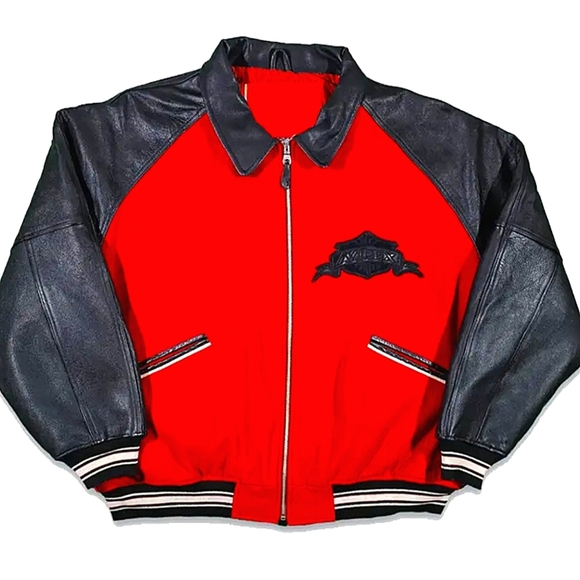 RARE 1990's Avirex Varcity Leather & Wool. This Is HEAVY AND QUALITY. 3X RARE!!